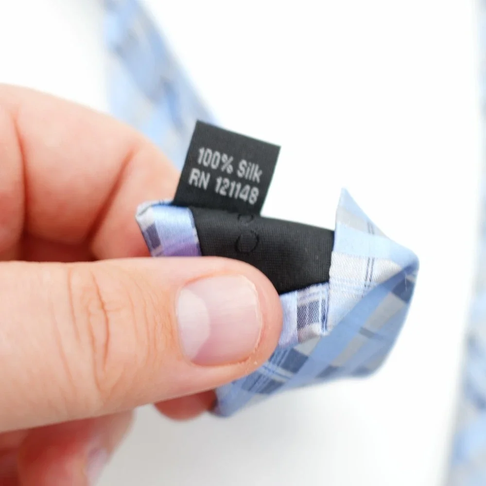 Calvin Klein Silk Tie Woven Blue‎ Plaid
